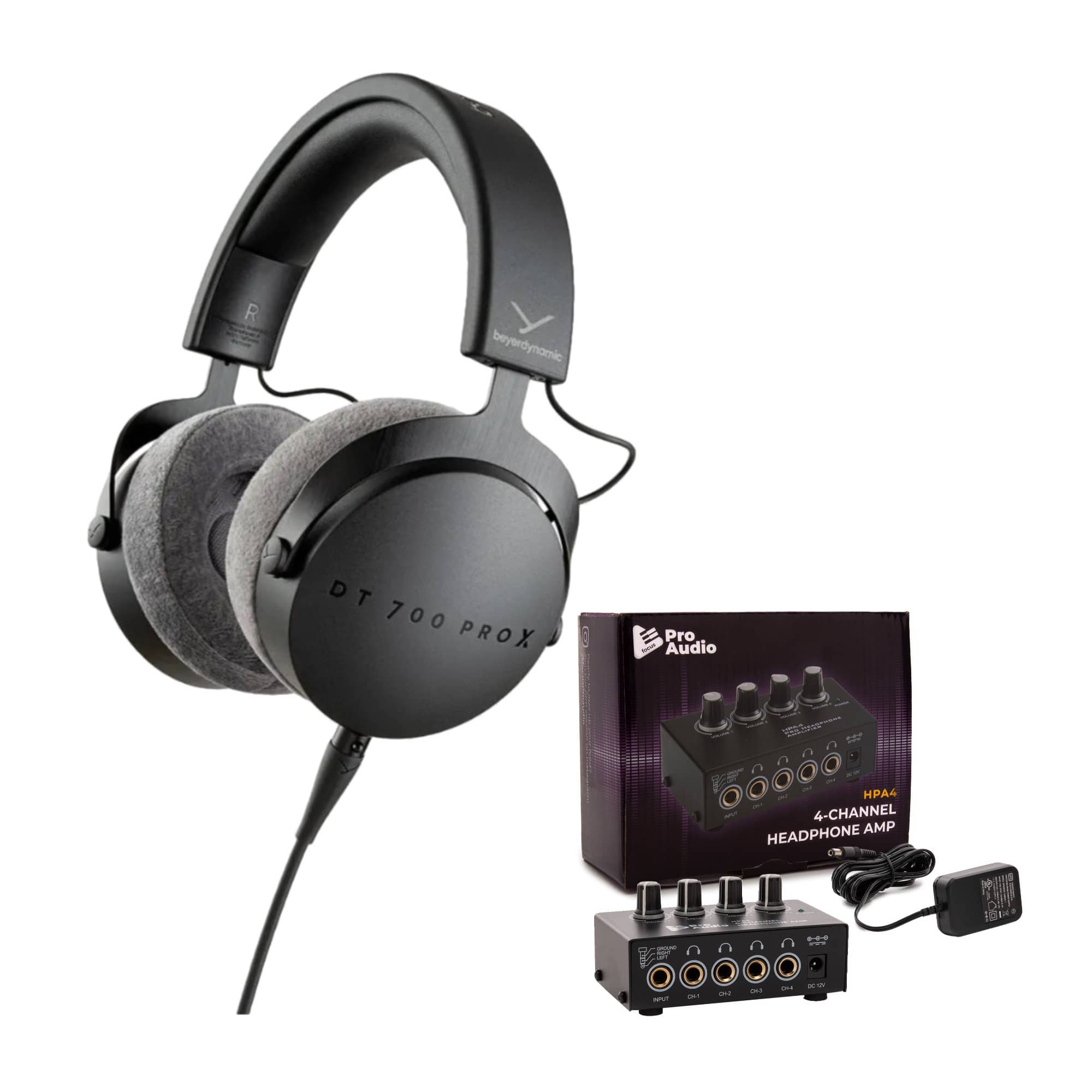 Beyerdynamic - DT 700 Pro X Closed Back Headphones with Cable with Stereo Amp - Black