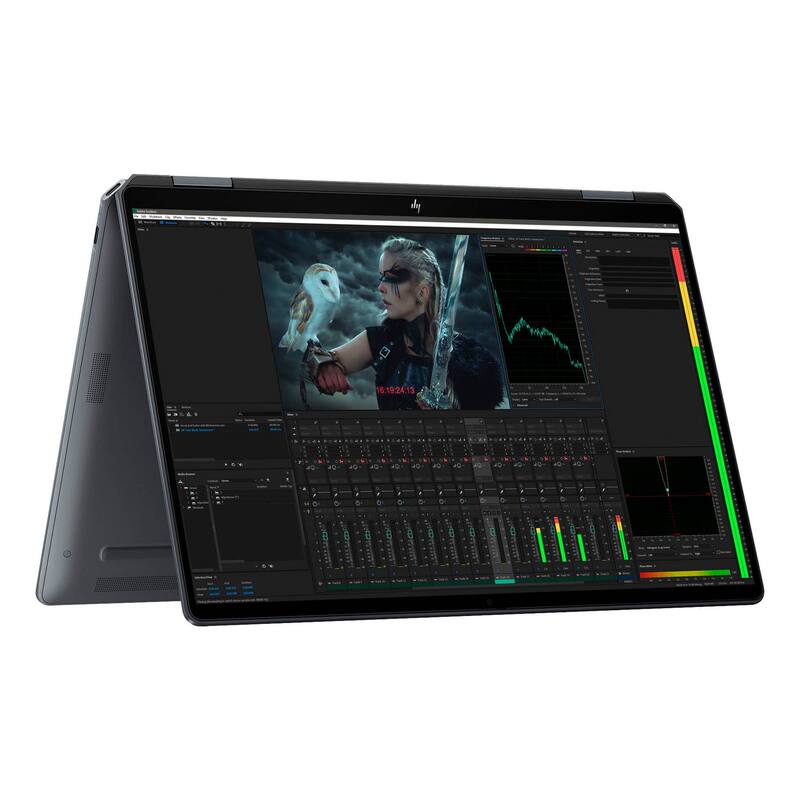 Alt View 2. HP - OmniBook Ultra Flip - Copilot+ PC - 14" 3K OLED Touch-Screen Laptop - Intel Core Ultra 7 256V - 16GB Memory - 2TB SSD - Eclipse Gray.