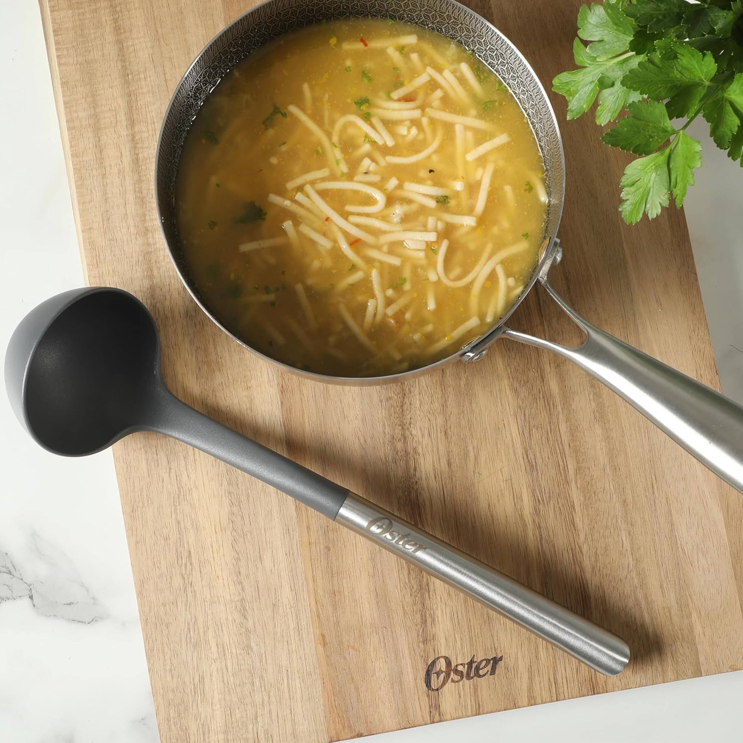 Alt View 3. Oster - Oster Chadswyck 13 Inch Nylon Ladle With Stainless Steel Handle in Silver.