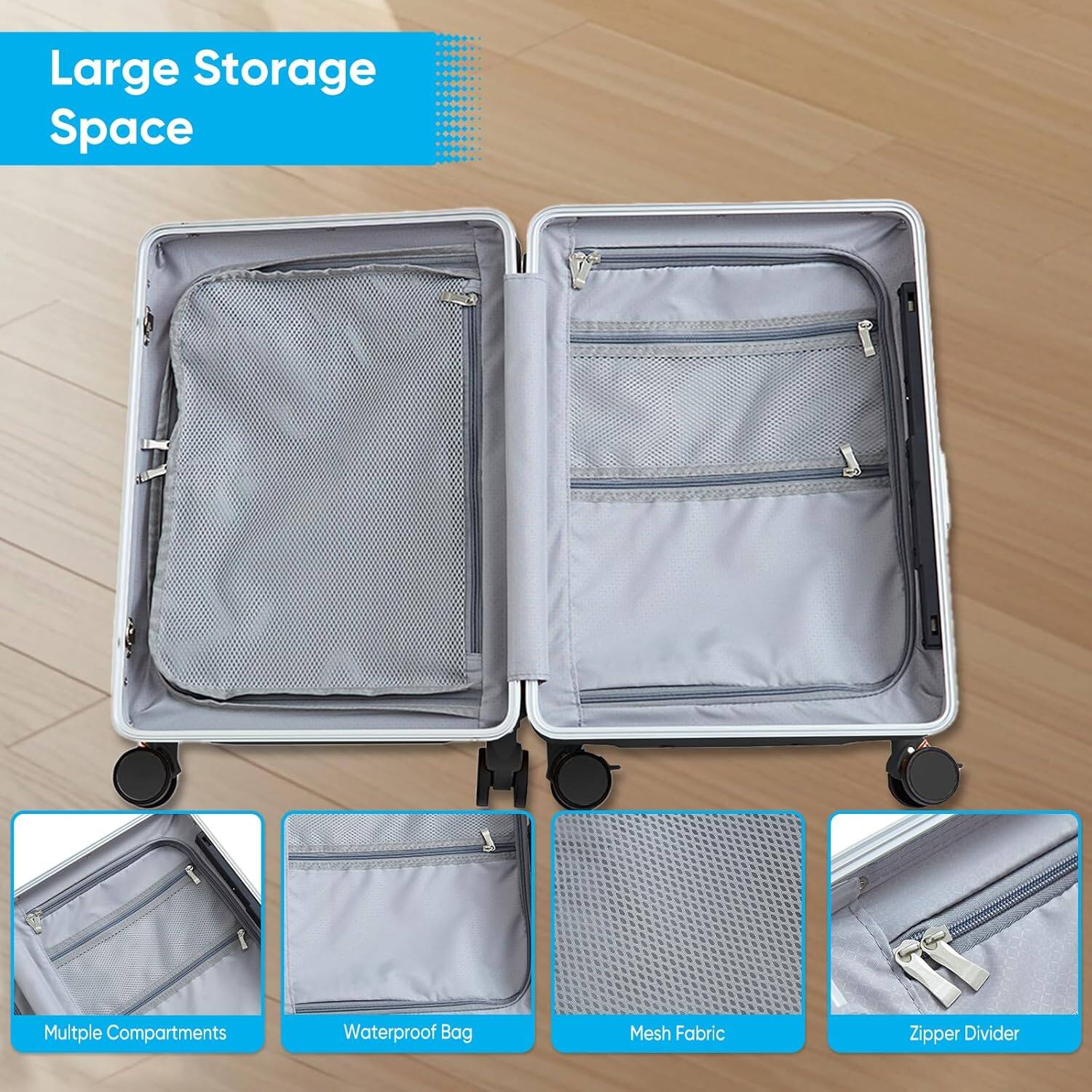 Large Storage Space  
Multiple Compartments  
Waterproof Bag  
Mesh Fabric  
Zipper Divider