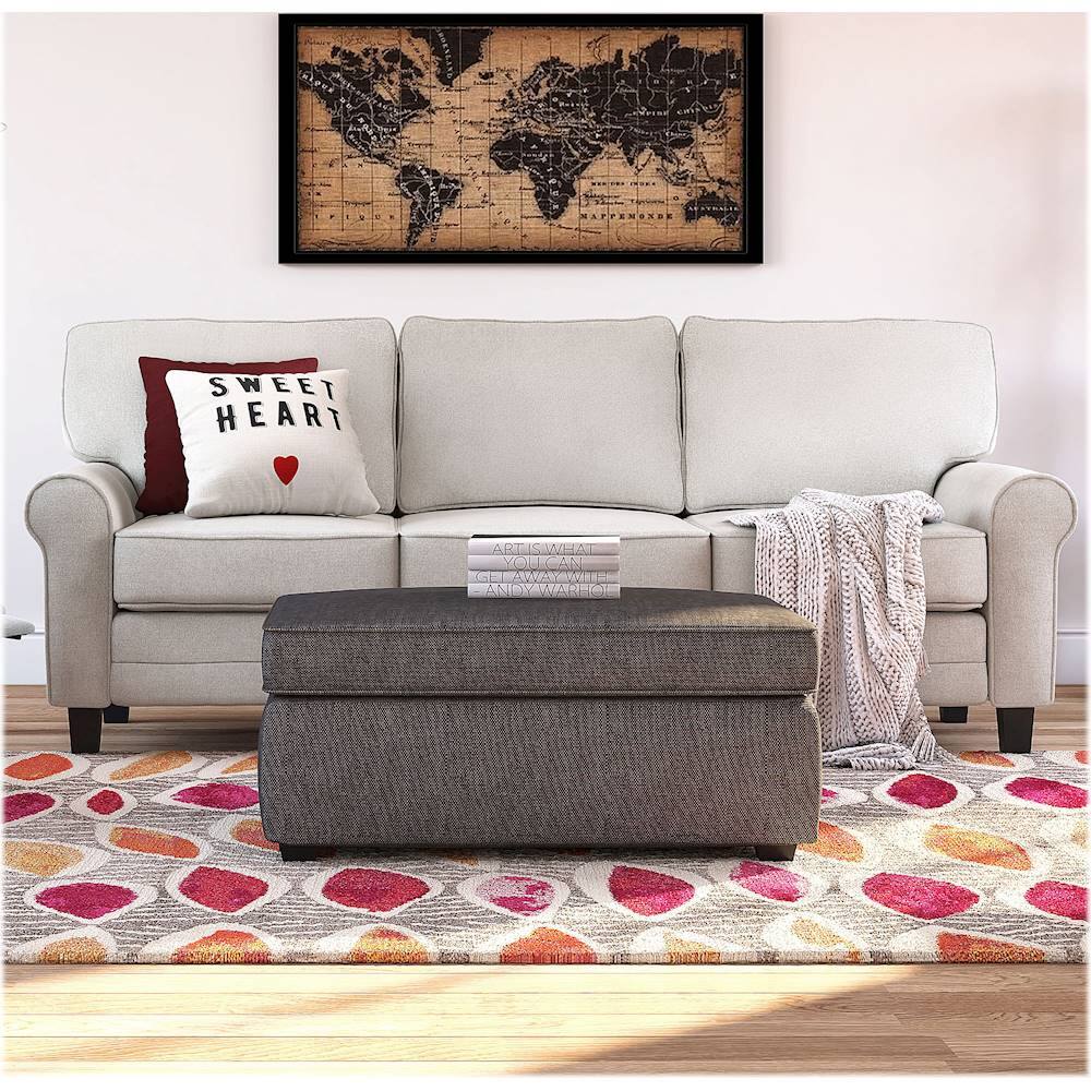 Alt View 12. Serta - Copenhagen 3-Seat Fabric Sofa - Light Gray.