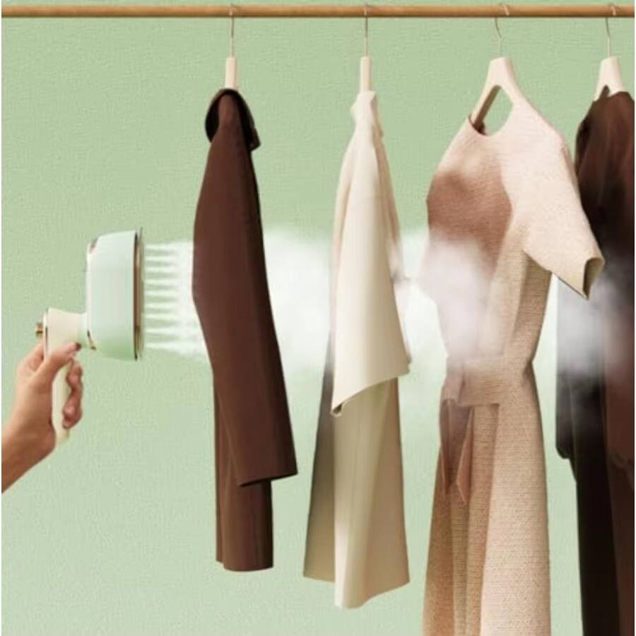 Alt View 2. Luckbyte - Portable Handheld Clothes Steamer Mini Wet Dry Steam Iron for Home and Travel Use - Green.