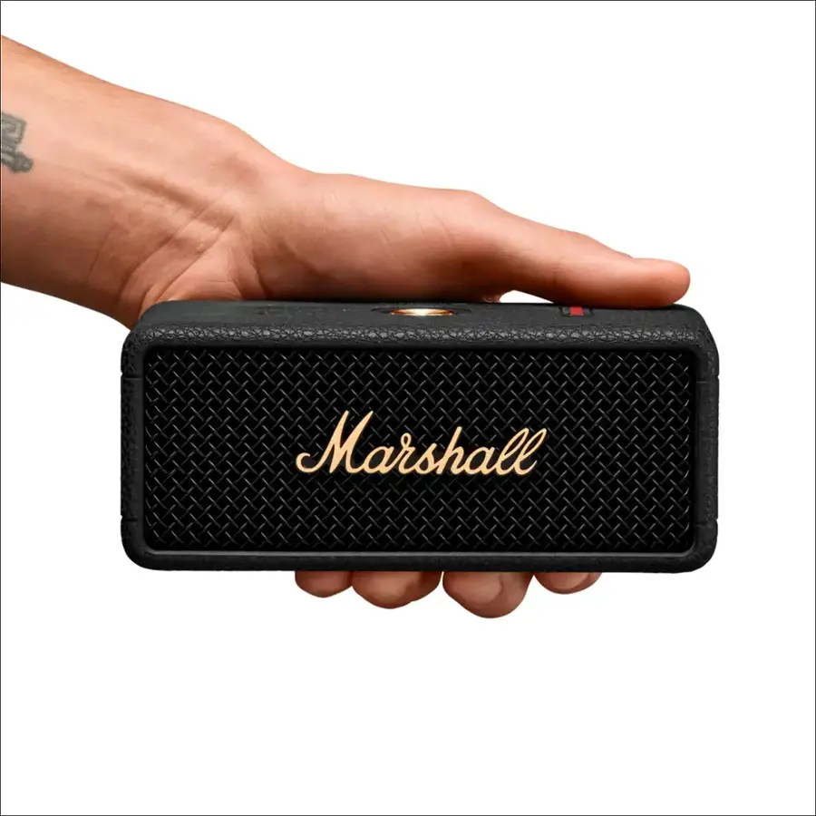 Alt View 14. Marshall - Emberton III Portable Bluetooth Speaker - Black and Brass.