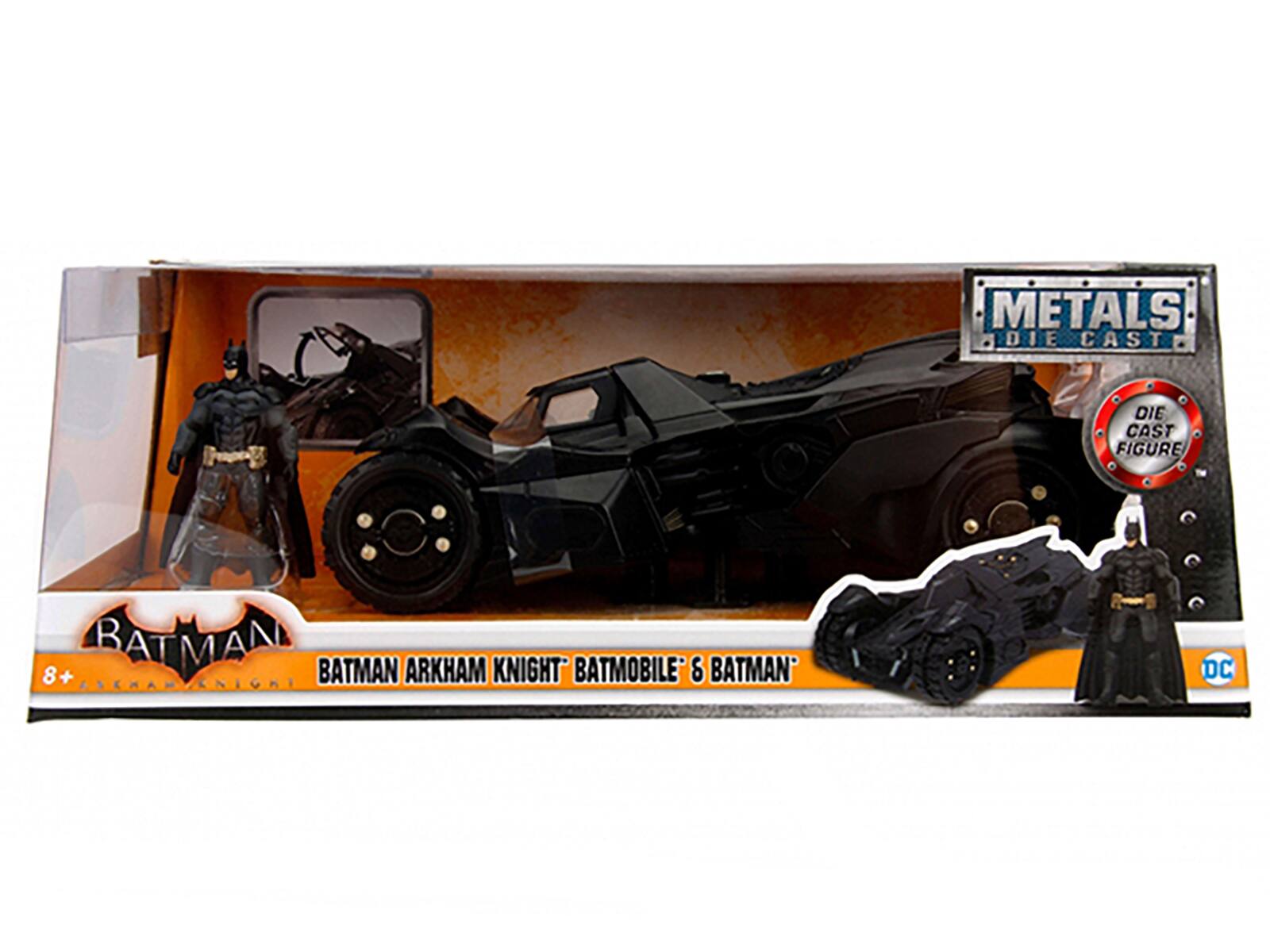 METALS DIE CAST DIE CAST FIGURE BATMAN BATMAN ARKHAM KNIGHT BATMOBILE & BATMAN 8+ BEHAN/ENIORI DC