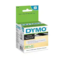DYMO - LabelWriter 30578 Return Address Labels, 2" x 3/4", Black on 200 Labels/Roll, 2 Rolls/Pack - White