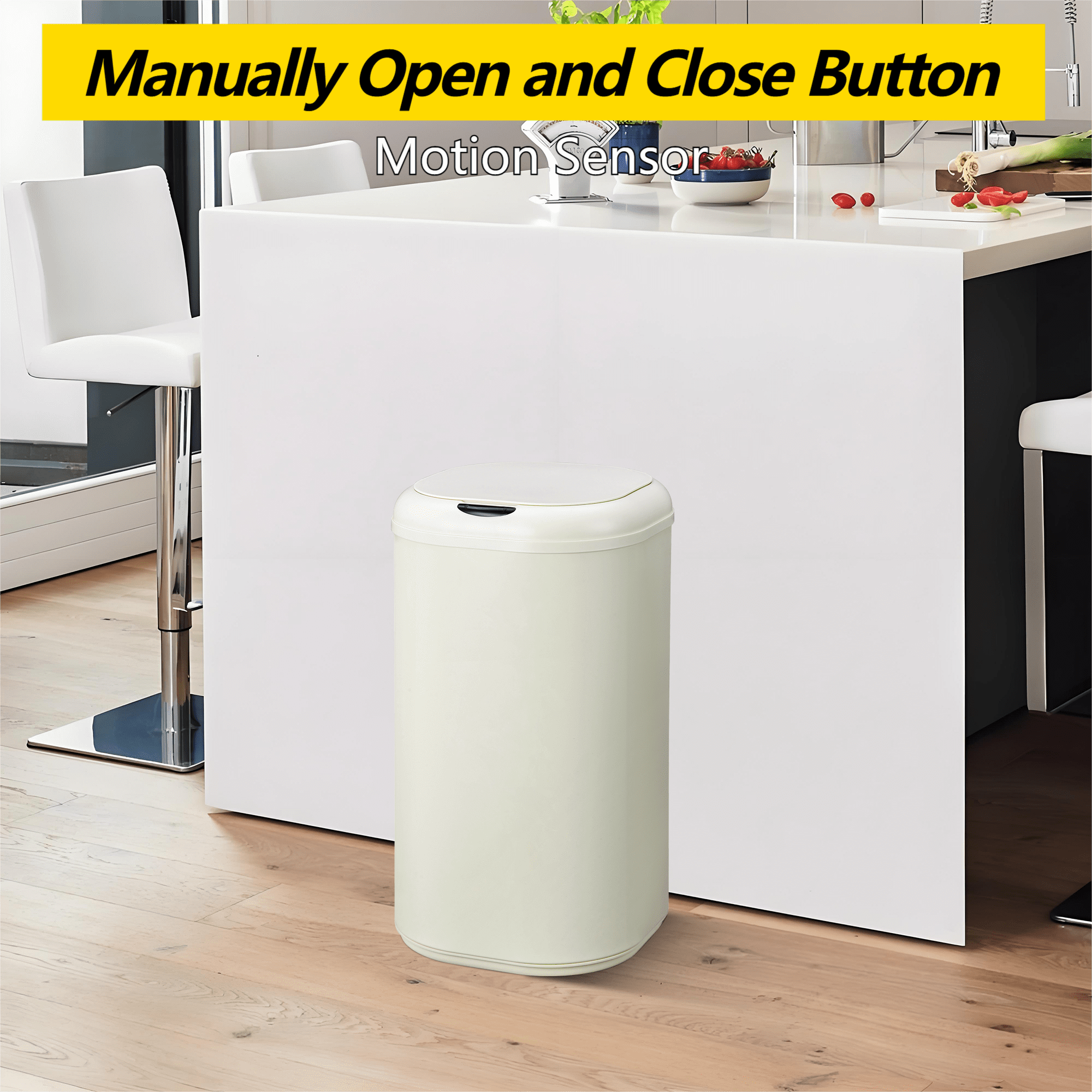Manually Open and Close Button  
Motion Sensor