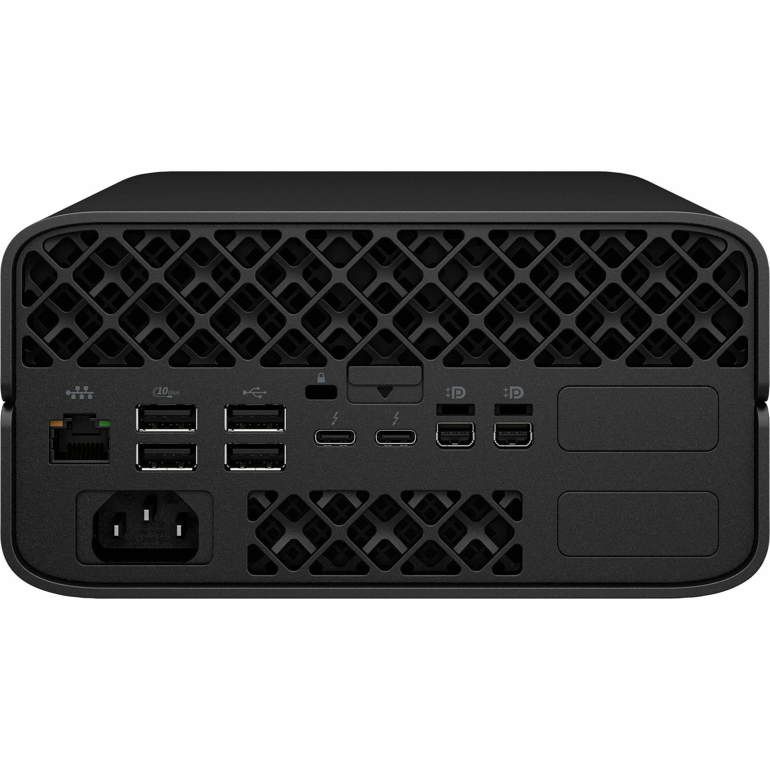 Alt View 2. HP - HP Z2 Mini G1a Workstation - 1 x AMD Ryzen AI MAX PRO 385 - 32 GB - 1 TB SSD - Mini PC - Jet Black - AMD Chip - Windows - Black.