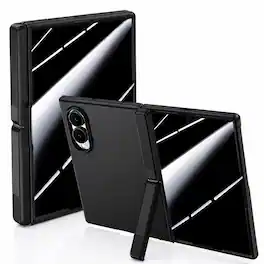 Dteck - for Galaxy Z Fold8 Case with Built-in Screen Protector, Hinge Protection with Kickstand - Black (Privacy Screen Protector)