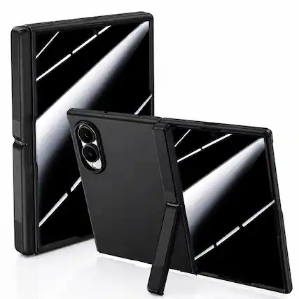 Front. Dteck - for Galaxy Z Fold8 Case with Built-in Screen Protector, Hinge Protection with Kickstand - Black (Privacy Screen Protector).