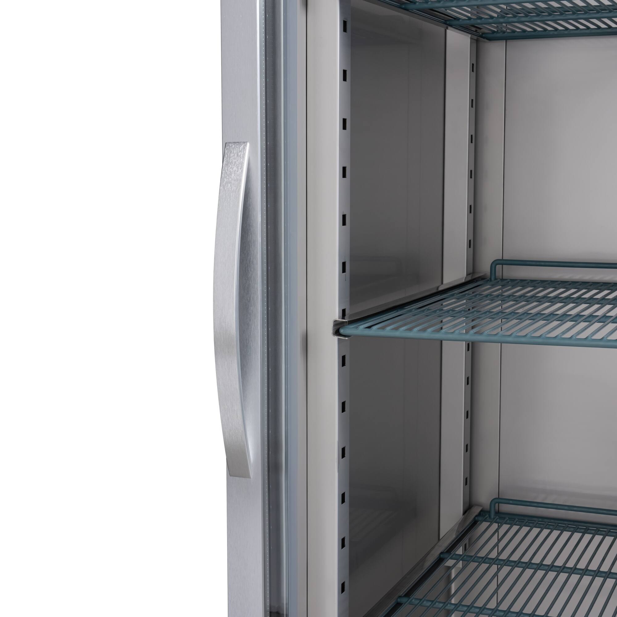 Alt View 5. Koolmore - 30 in. Glass-Door Commercial Reach-In Refrigerator with Top-Mounted Compressor, 25 cu. ft. in Stainless-Steel - Stainless steel.
