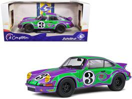 1973 Porsche 911 RSR #3 "Purple Hippy Tribute" "Competition" Series 1/18 Diecast Model Car by Solido - Multi