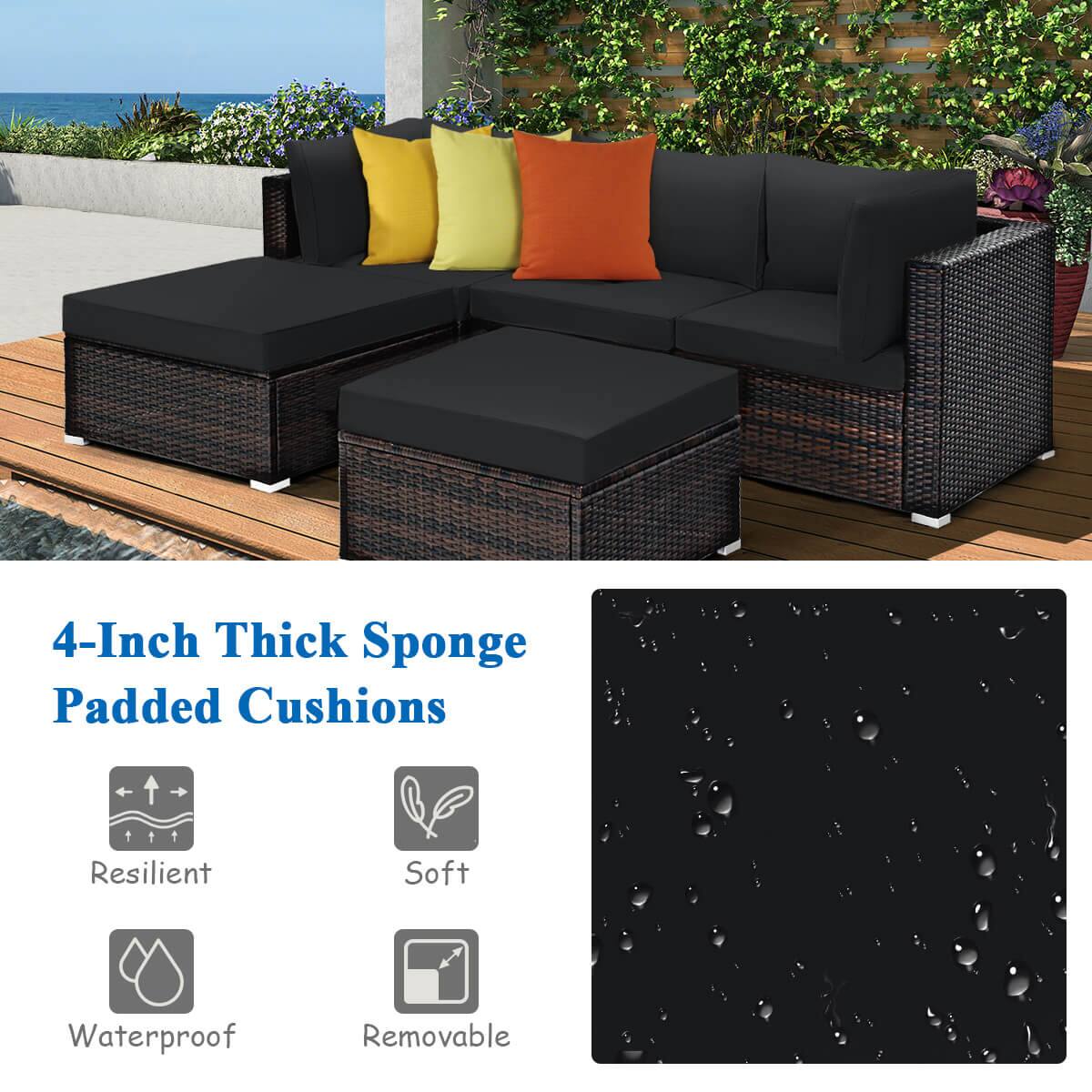 4-Inch Thick Sponge Padded Cushions

- Resilient
- Soft
- Waterproof
- Removable