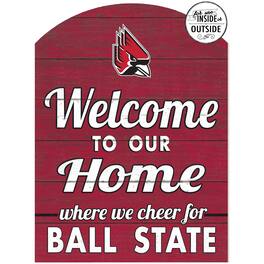 Jardine - Ball State Cardinals 16'' x 22'' Indoor/Outdoor Marquee Sign - Red