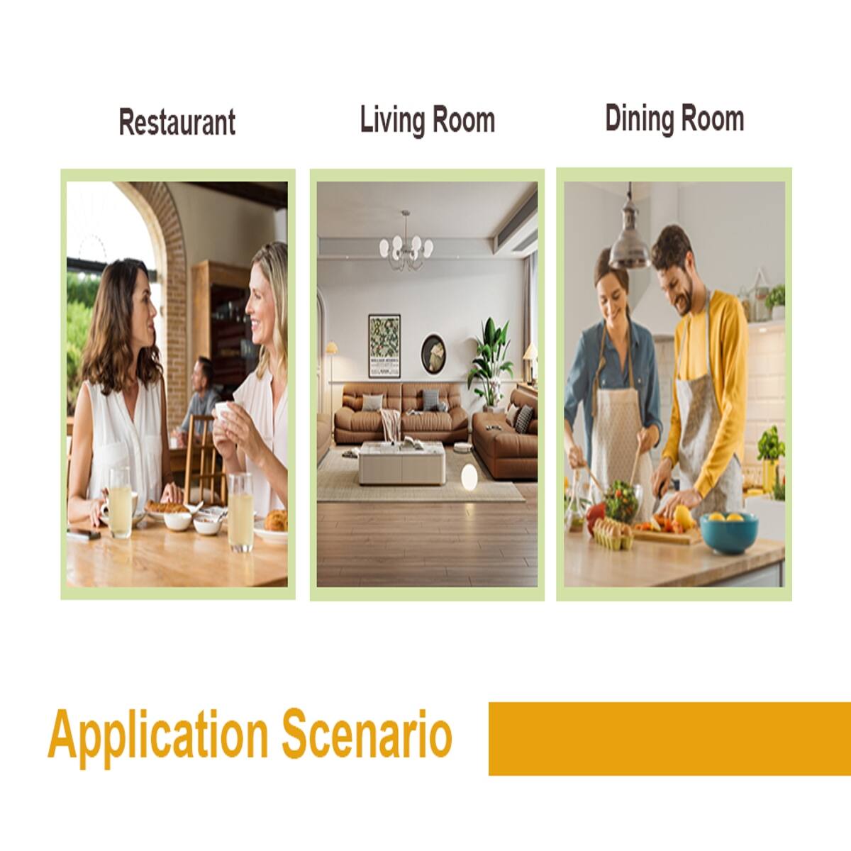 Restaurant  
Living Room  
Dining Room  

Application Scenario