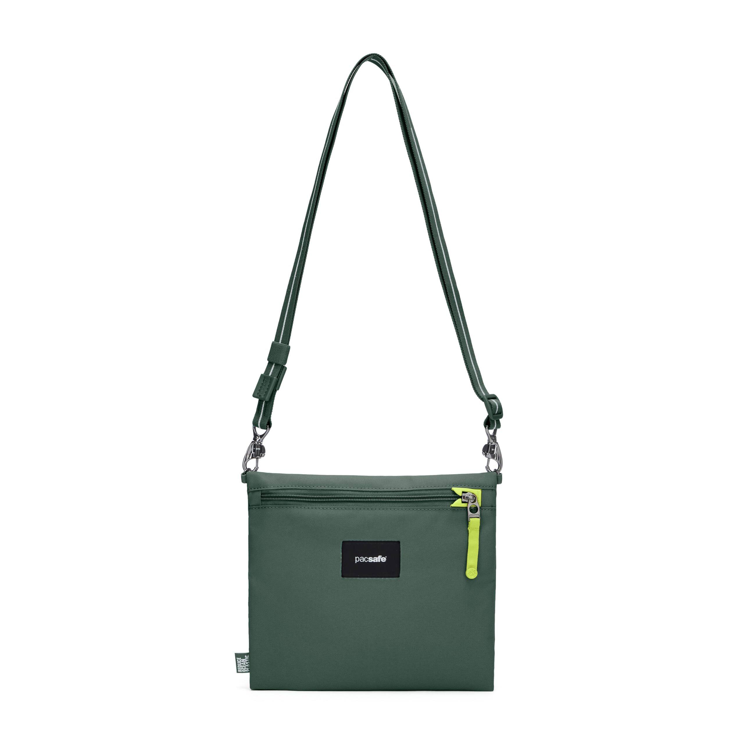 Front. Pacsafe - GO Anti Theft Crossbody Pouch - Spruce Green.