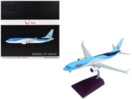 Boeing 737 MAX 8 TUI Airways G-TUMY Blue White GeminiJets 1/200 Diecast Model Airplane - Blue and White