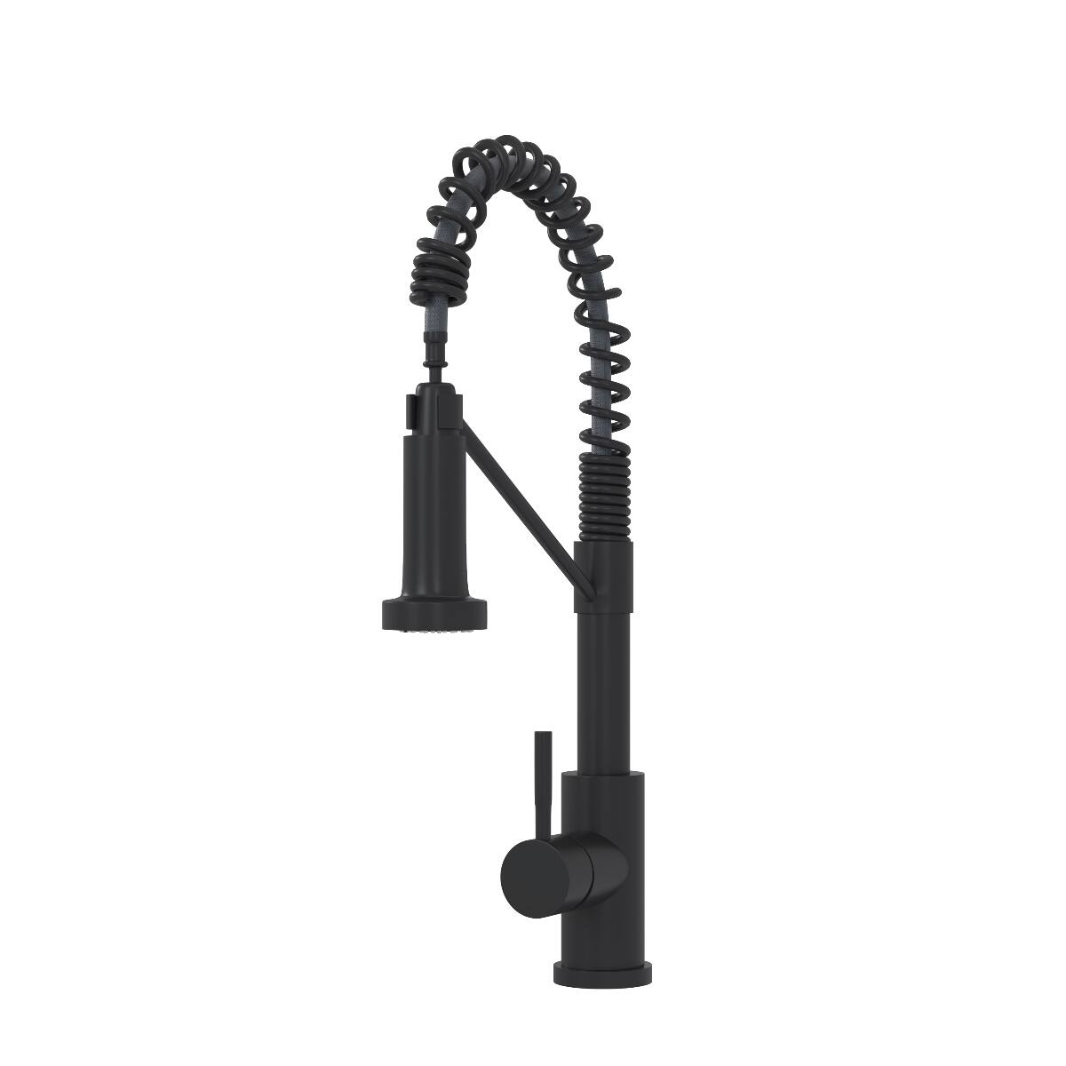Alt View 2. Ropilly - Ropilly Single Handle Kitchen Faucet Matte Black Pull Down Modern Kitchen Sink Faucet 19 Inch Stainless Steel - Matte Black.
