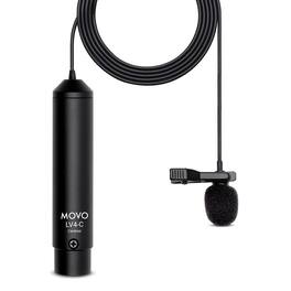 MOVO - LV4-C Cardioid XLR Lavalier Microphone - Phantom Powered