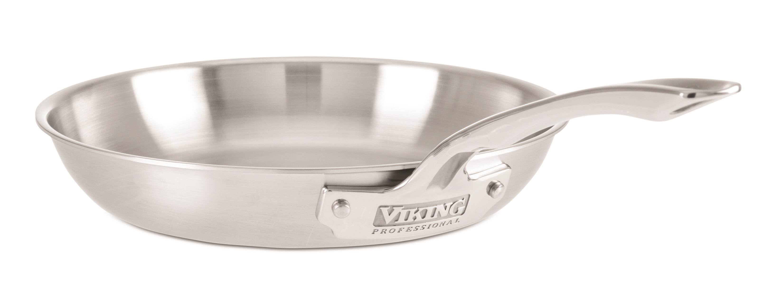 Angle. Viking - Viking Professional 5 Ply 10" Fry Pan - Satin.