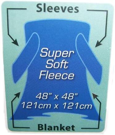 Sleeves  
Super Soft Fleece  
48" x 48"  
121cm x 121cm  
Blanket