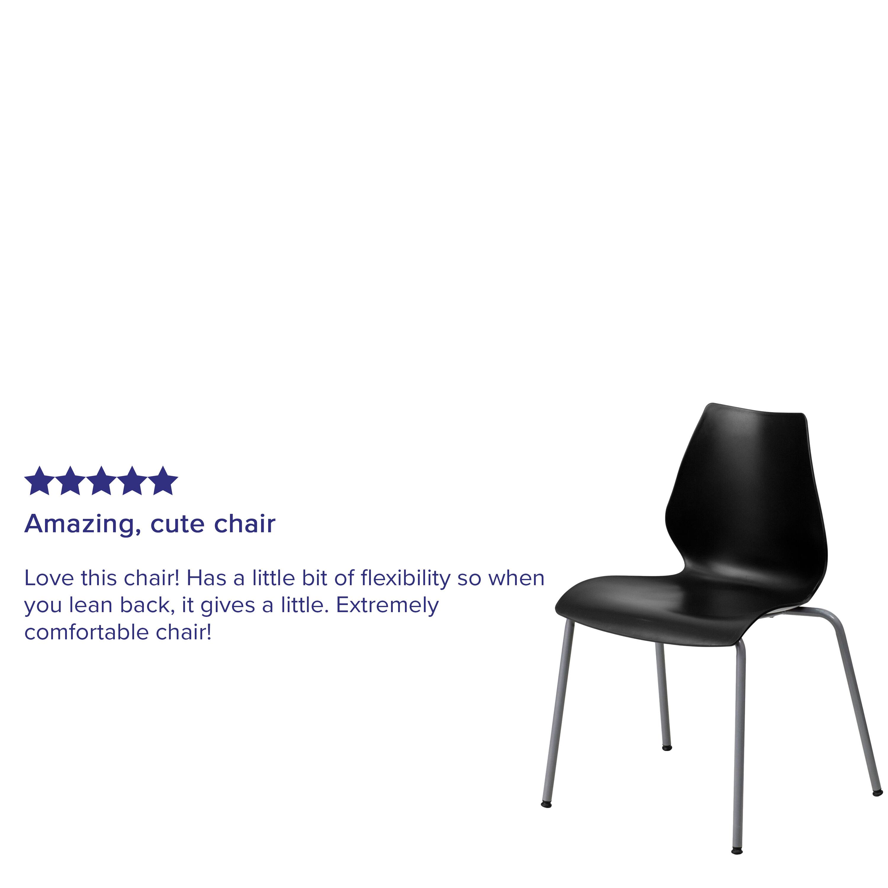 Amazing, cute chair

Love this chair! Has a little bit of flexibility so when you lean back, it gives a little. Extremely comfortable chair!