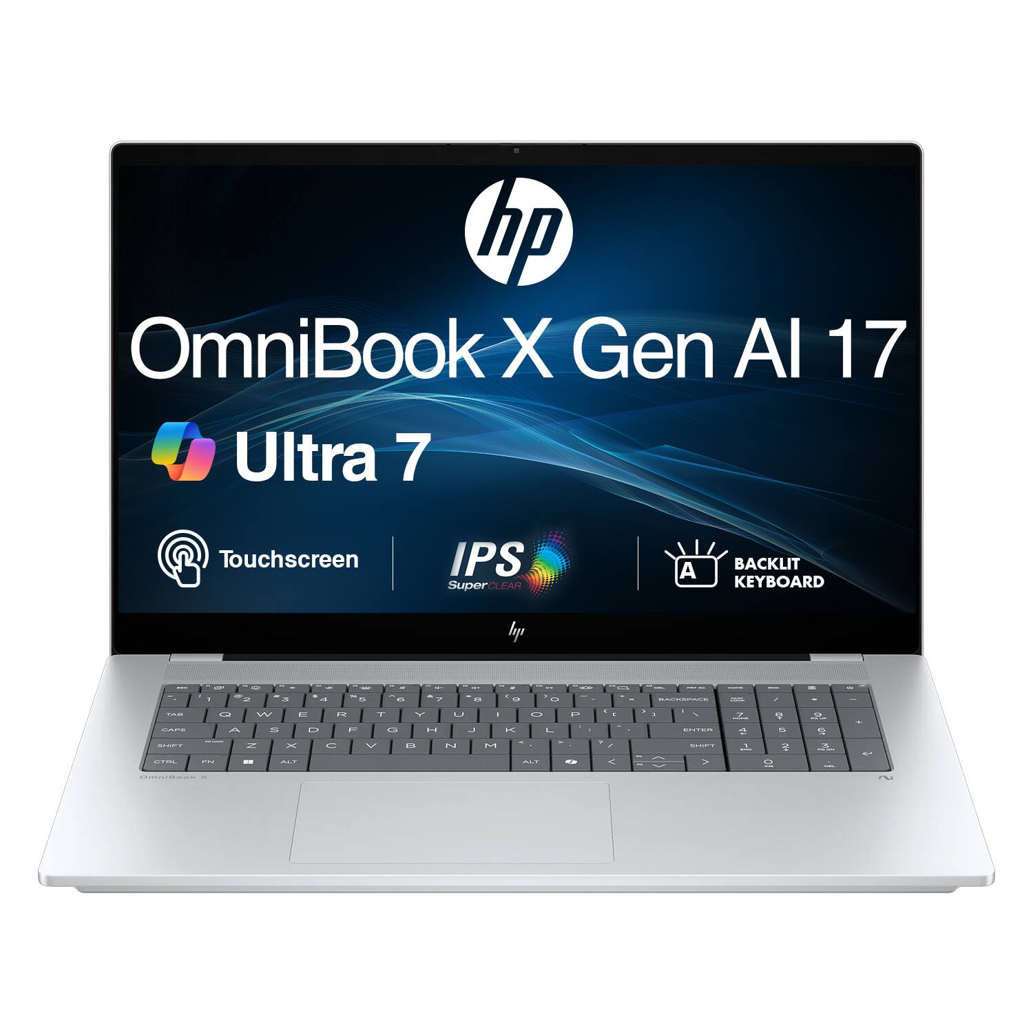 hp OmniBook X Gen AI 17 Ultra 7 Touchscreen IPS SuperCLEAR A BACKLIT KEYBOARD