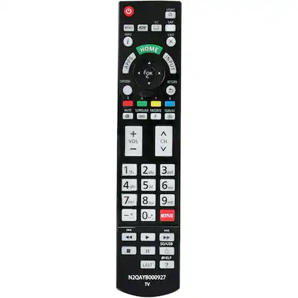 LIGHT CC SAP MENU 30 INFO EXIT i x HOME APPS INPUT OK OPTION RETURN R G Y I MUTE SURROUND FAVORITE FORMAT GO F EE + VOL CH - 1 1@. @. 4 ghi 7pqrs - # 2 abc 5 jkl 8 tuv 0-+ + 3def 6mno 9wxyz NETFLIX [ p I LAST SD/USB CHELP ? N2QAYB000927 TV