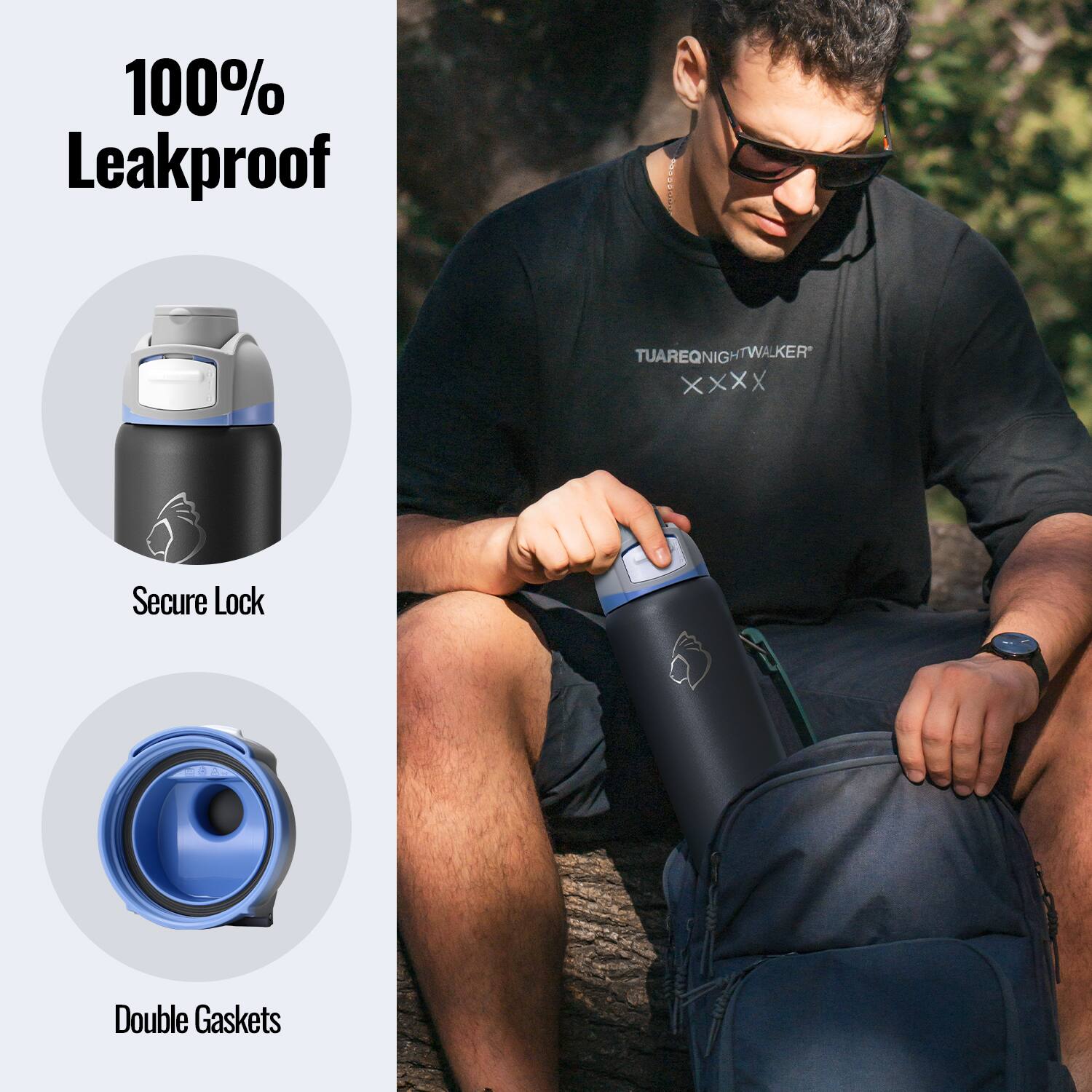 100% Leakproof  
Secure Lock  
Double Gaskets