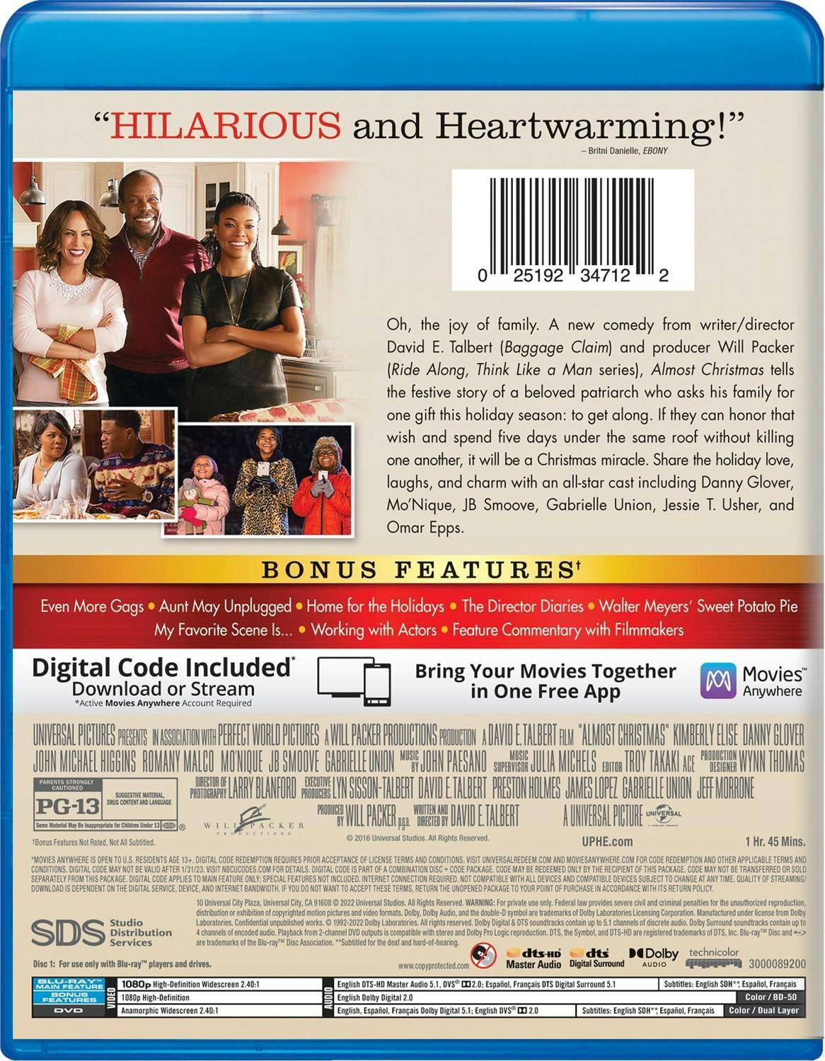 Back. Almost Christmas (DVD + Digital) [Blu-ray].