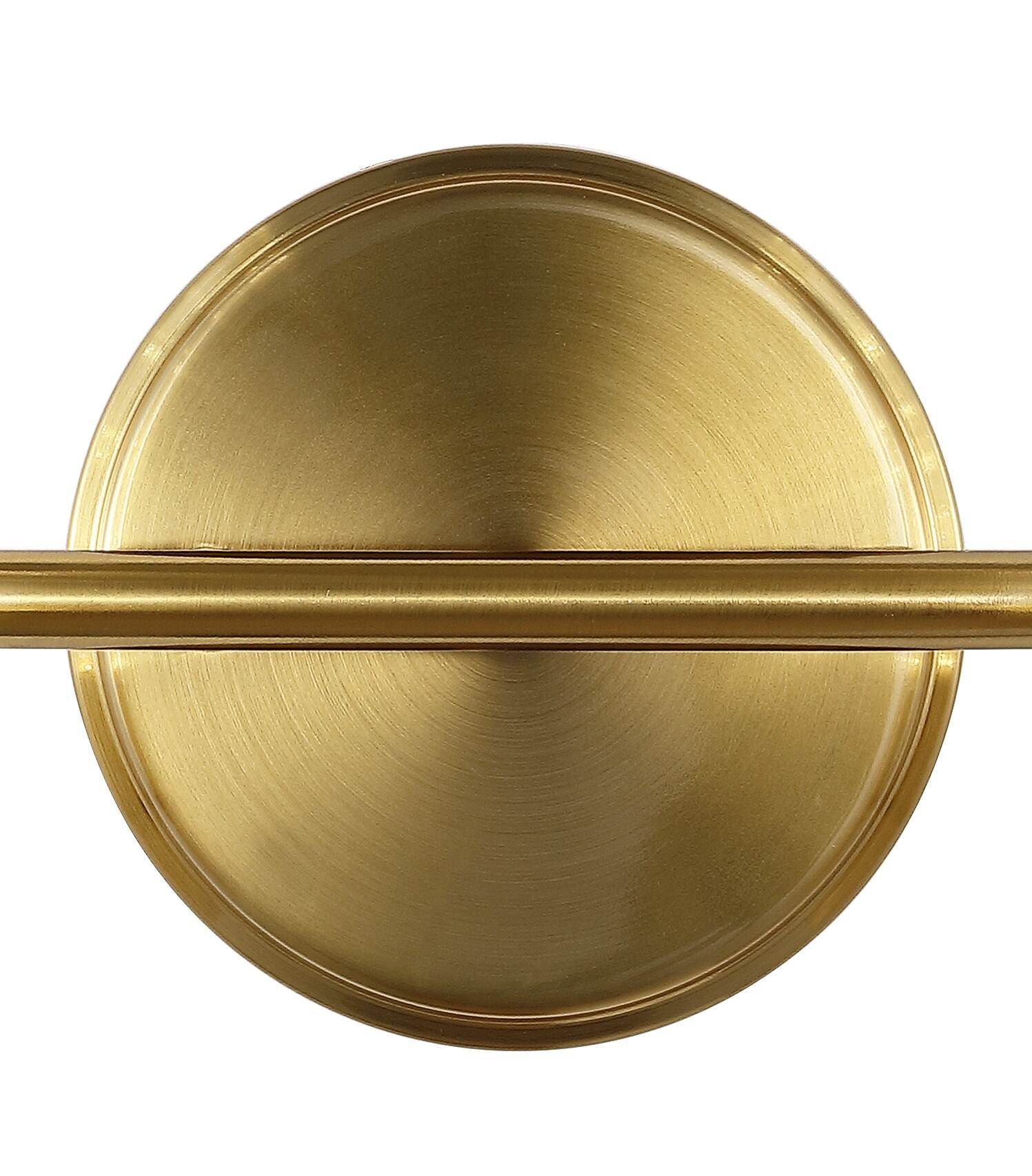Alt View 5. Jonathan Y - Bolha 10.75" 2-Light Minimalist Modern Bubble Acrylic/Iron Integrated LED Vanity Light, Brass Gold - Brass Gold.