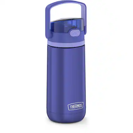 Front. Thermos - Thermos Kids 14 oz. Funtainer Insulated Stainless Steel Water Bottle - Purple - Purple.