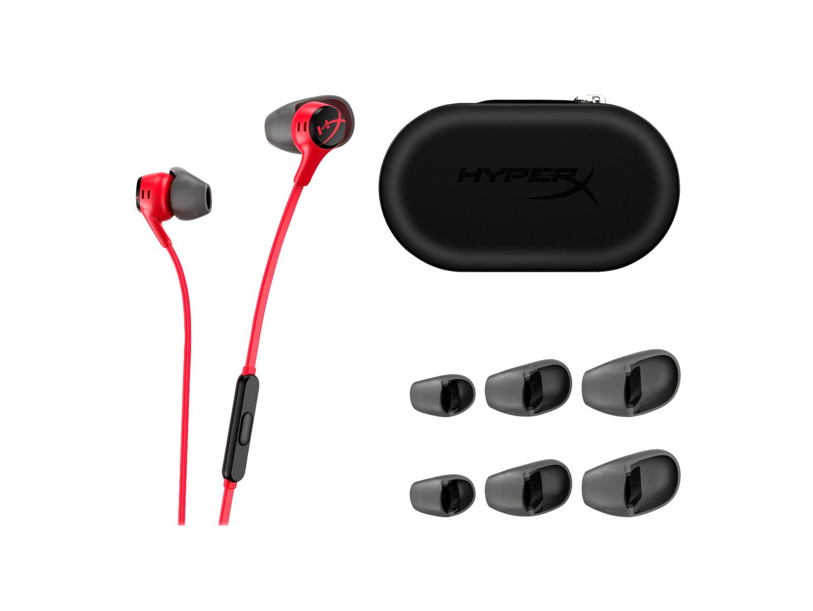 Back. HyperX - HyperX Cloud Earbuds II - Gaming Earbuds with Mic - Red - Red.