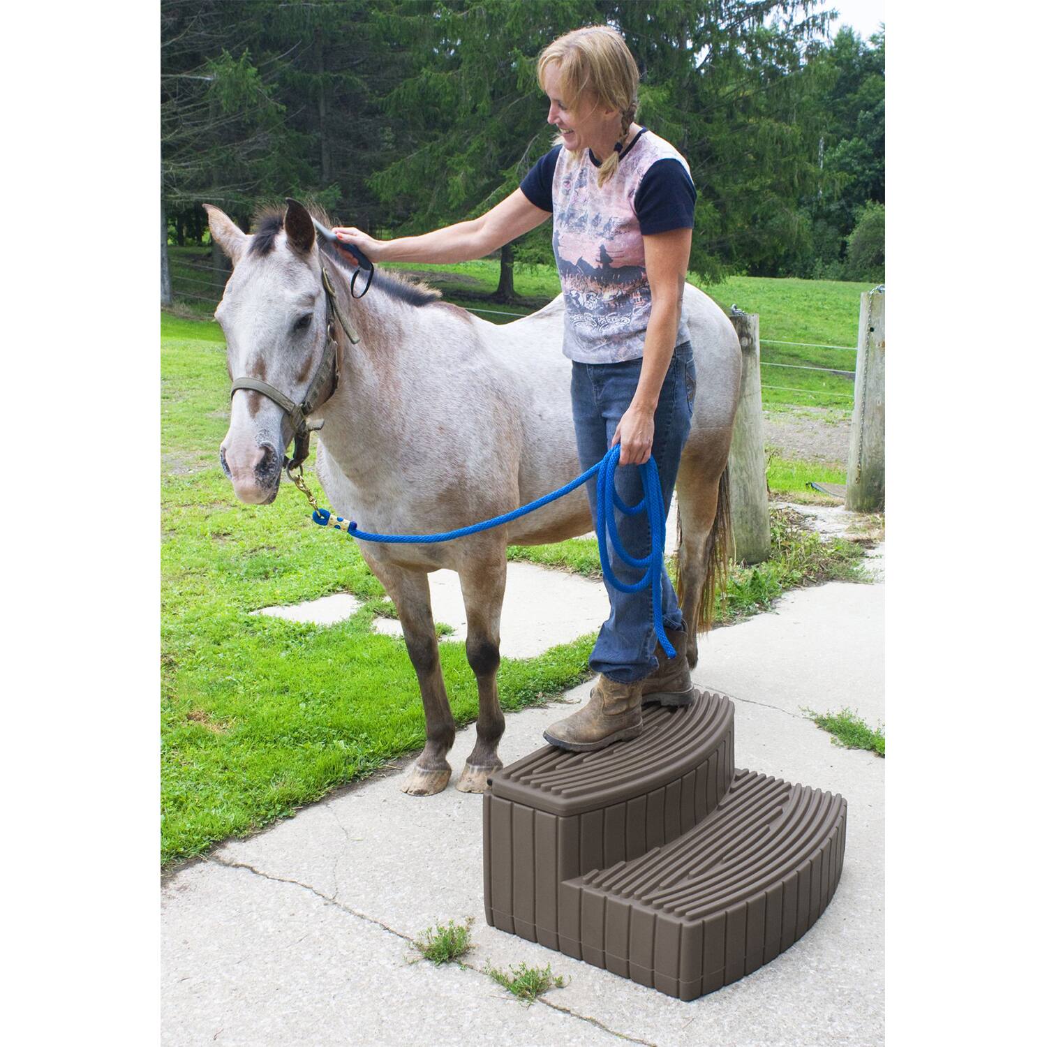 Alt View 3. Good Ideas - Good Ideas Stora Step Lightweight Plastic Outdoor & Indoor Storage Step, Oak - Oak.