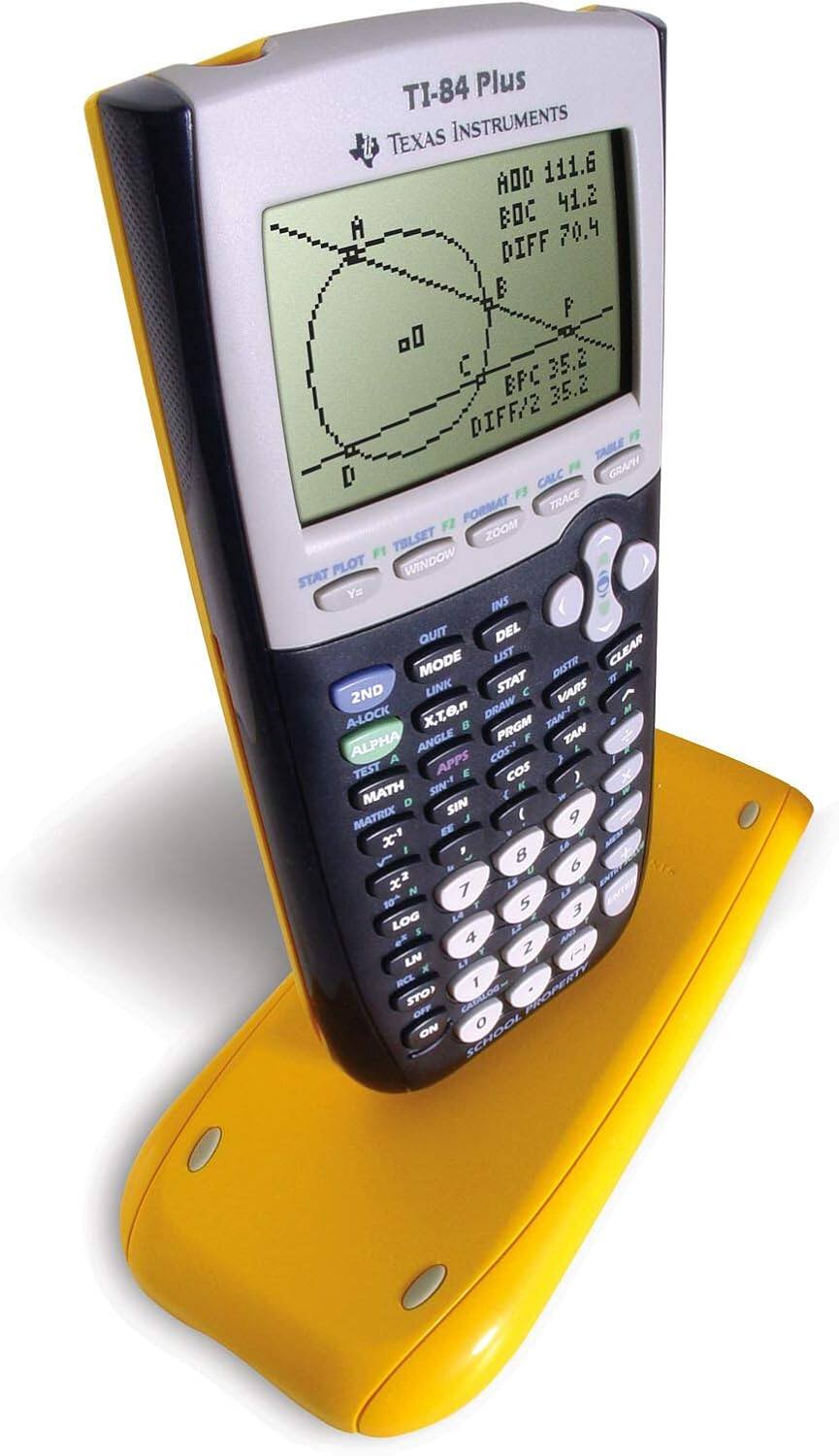 TI-84 Plus  
TEXAS INSTRUMENTS  
HOD 111.6  
BOC 41.2  
A 70.4  
DIFF B P  
C BFC 35.2 35.2  
DIFF/2 TABLE  
D CALC GRAPH F3 TRACE FORMAT FZ ZOOM F1 TBLSET PLOT WINDOW STAT Y= INS QUIT DEL MODE LIST DISTR CLEAR H STAT I  
2ND LINK  
VARS DRAW 6 XT,n af A-LOCK  
PRGM TAN e ALPHA ANGLE F TAN COS & A APPS TEST E COS ) x MATH SIN- K & D SIN  
MATRIX  
9 EE x LA I , 8 6 T x2 LS ENTO N 7 L 10 T 5 3 LOG LA S L 4 ANI Z (-) LN LF RCL 1 STO OFF  
CABLOC- PROPERT o ON SCHOOL