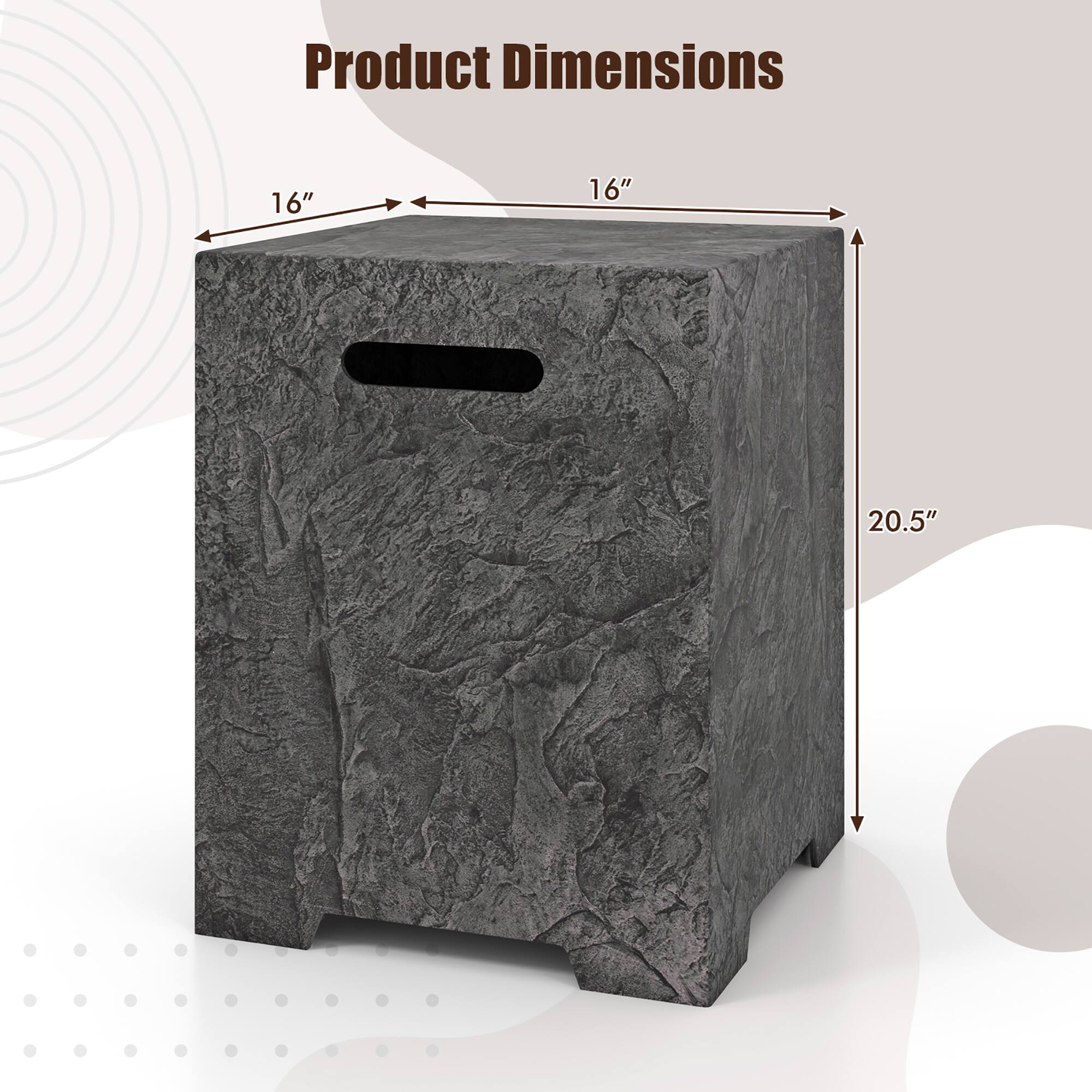Product Dimensions: 16" x 16" x 20.5"