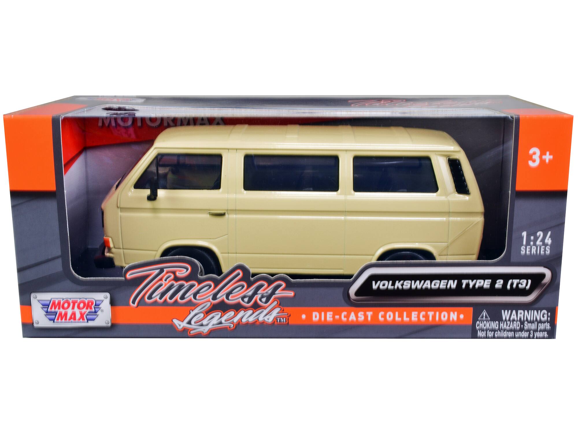MOTOR MAX 3+ 1:24 SERIES Timeless VOLKSWAGEN TYPE 2 (T3) MOTOR MAX Legends™ DIE-CAST COLLECTION WARNING: CHOKING HAZARD, Small parts. Not for children under 3 years.