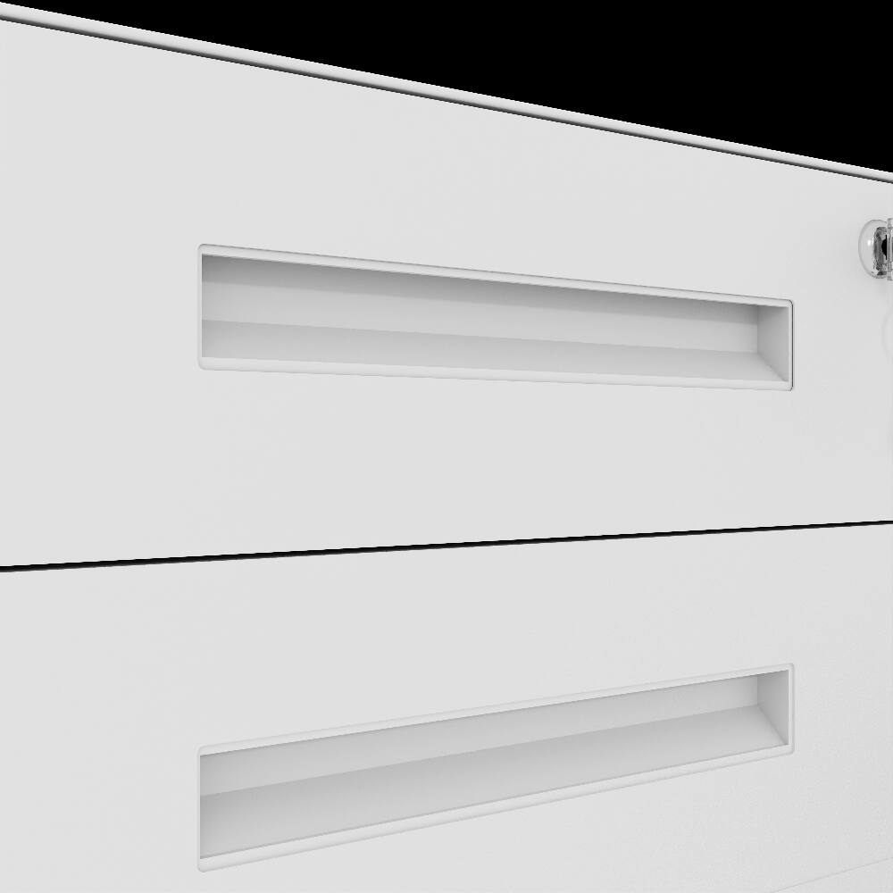 Alt View 10. Loheer - Loheer 3-Drawer Mobile File Cabinet Metal Storage Cabinet White.