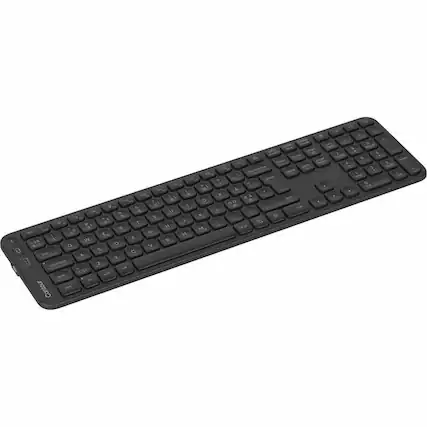 Front. Contour Design - Contour Balance Full-Size Keyboard Wireless US Layout - Wireless Connectivity - Bluetooth/RF - Full-size - 5.1 - 2.40 - Black.
