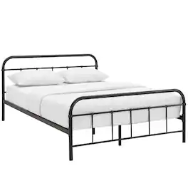 Modway - Maisie Stainless Steel Queen Bed Frame - Brown