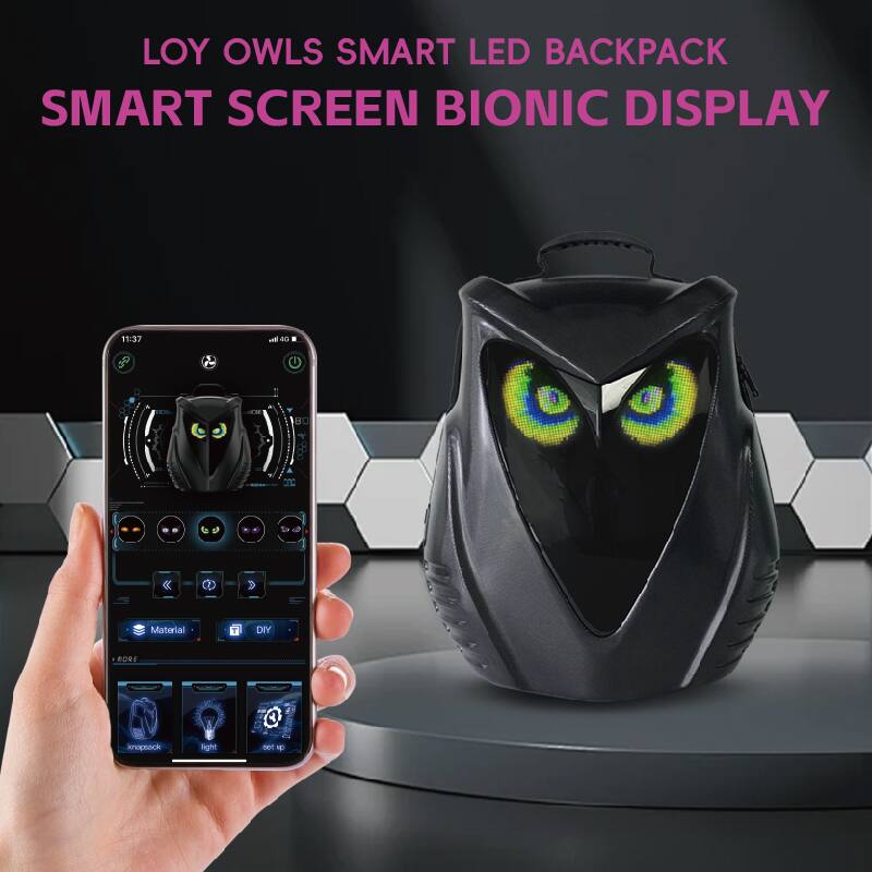 LOY OWLS SMART LED BACKPACK SMART SCREEN BIONIC DISPLAY

11:37

Material DIY

BONE

knopooch

light

DeT