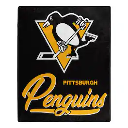Northwest - Pittsburgh Penguins 50" x 60" Signature Raschel Plush Throw Blanket - Multicolor