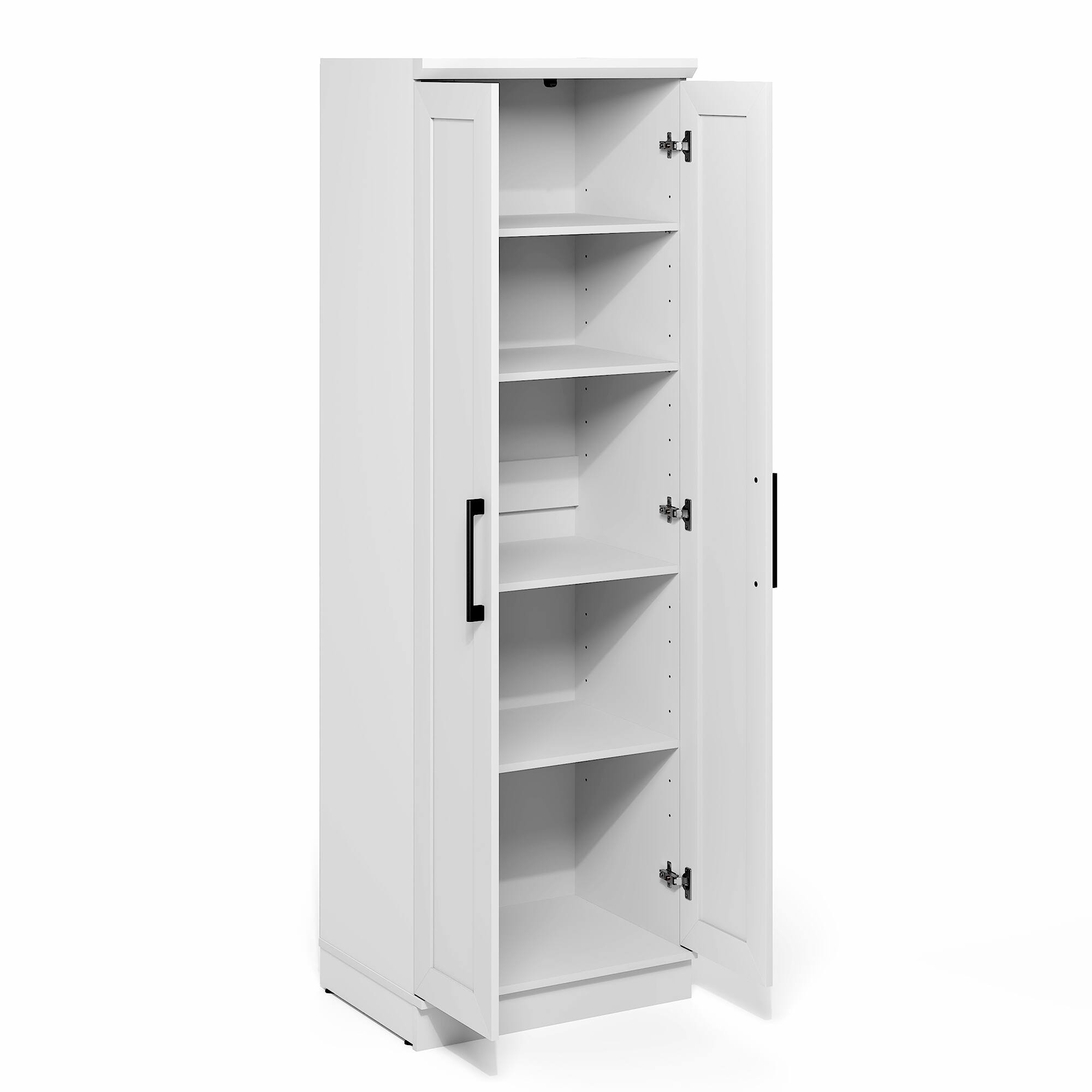Alt View 7. Furinno - Robin Multipurpose Storage Cabinet, Pantry Cabinet, Kitchen Cabinet with 2 Doors, 23W - White.