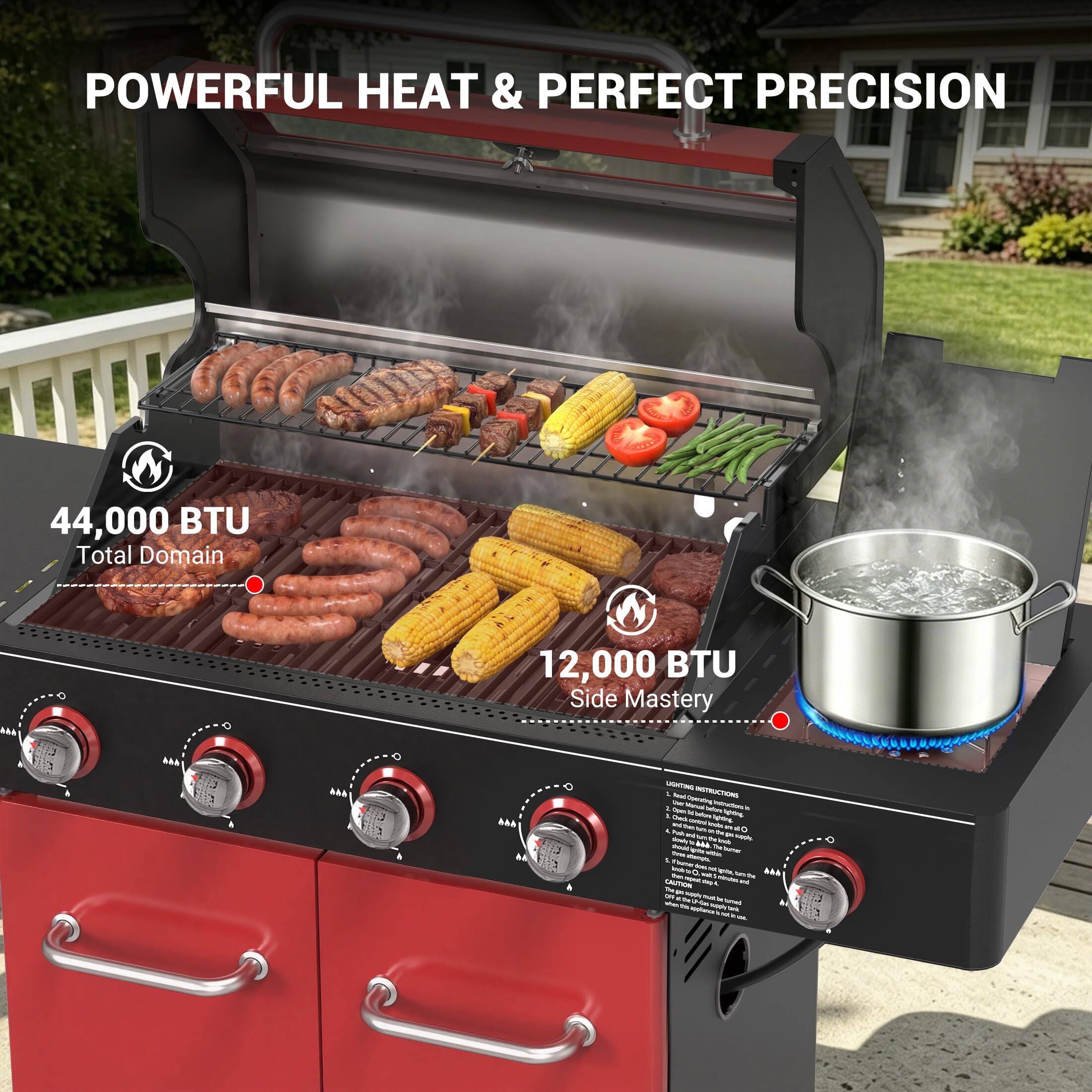 POWERFUL HEAT & PERFECT PRECISION

44,000 BTU Total Domain

12,000 BTU Side Mastery