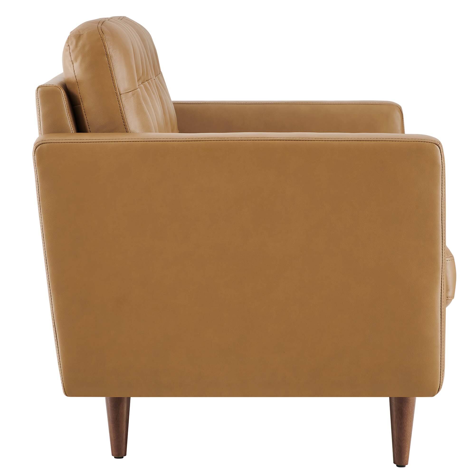 Alt View 1. Modway - Exalt Tufted Leather Loveseat by Modway - Tan.
