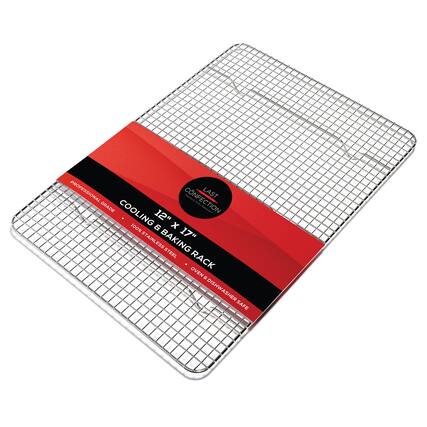PROFESSIONAL CONFECTION - LAST GRADE COOLING - 12" X 17" 100% STAINLESS STEEL BAKING RACK - OVEN & DISHWASHER SAFE