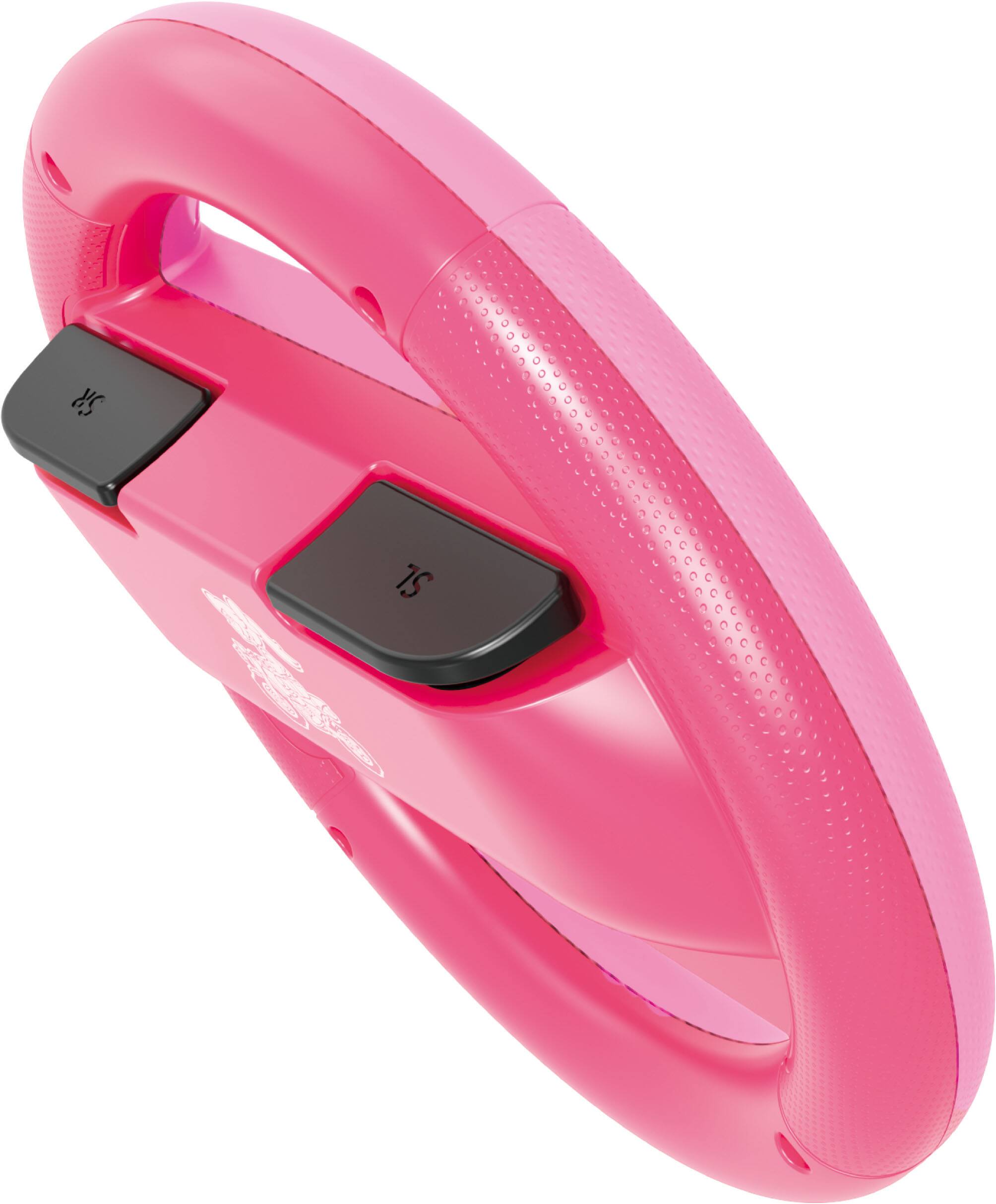 Back. Hori - HORI Mario Kart Racing Wheel Attachment (Peach) for Switch 2 - Officially Licensed by Nintendo - Pink.