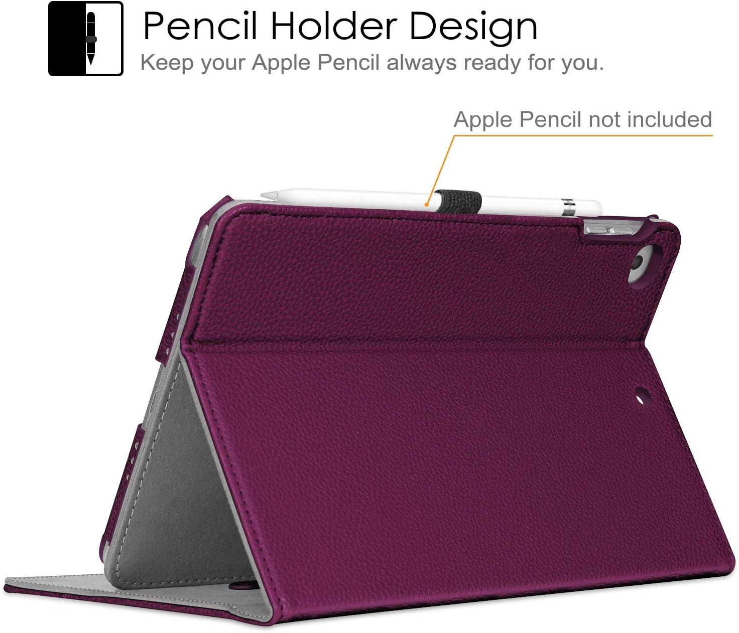 Pencil Holder Design  
Keep your Apple Pencil always ready for you.  
Apple Pencil not included