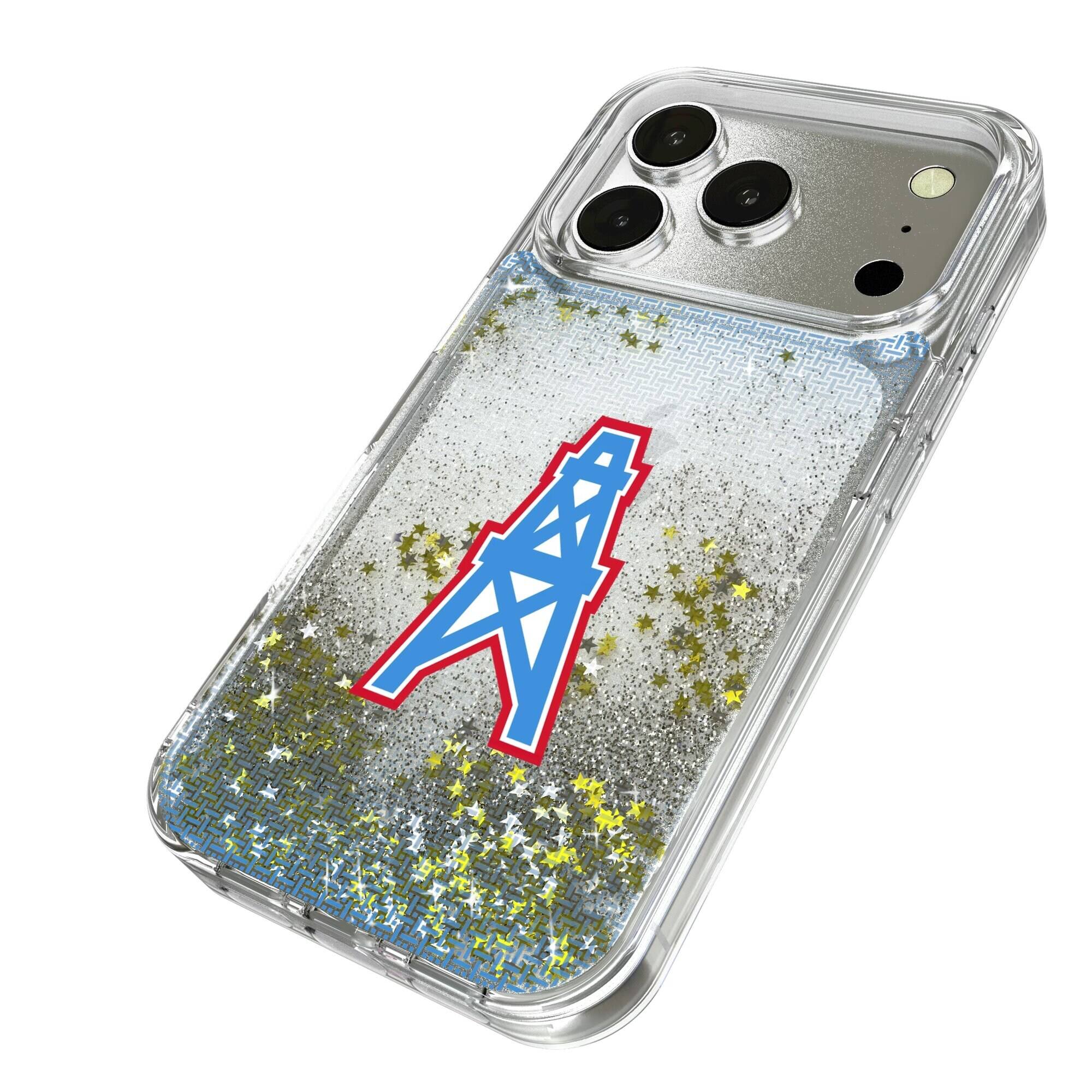 Alt View 1. Keyscaper - Houston Oilers Linen Logo iPhone Glitter Case - 15 - Multicolor.
