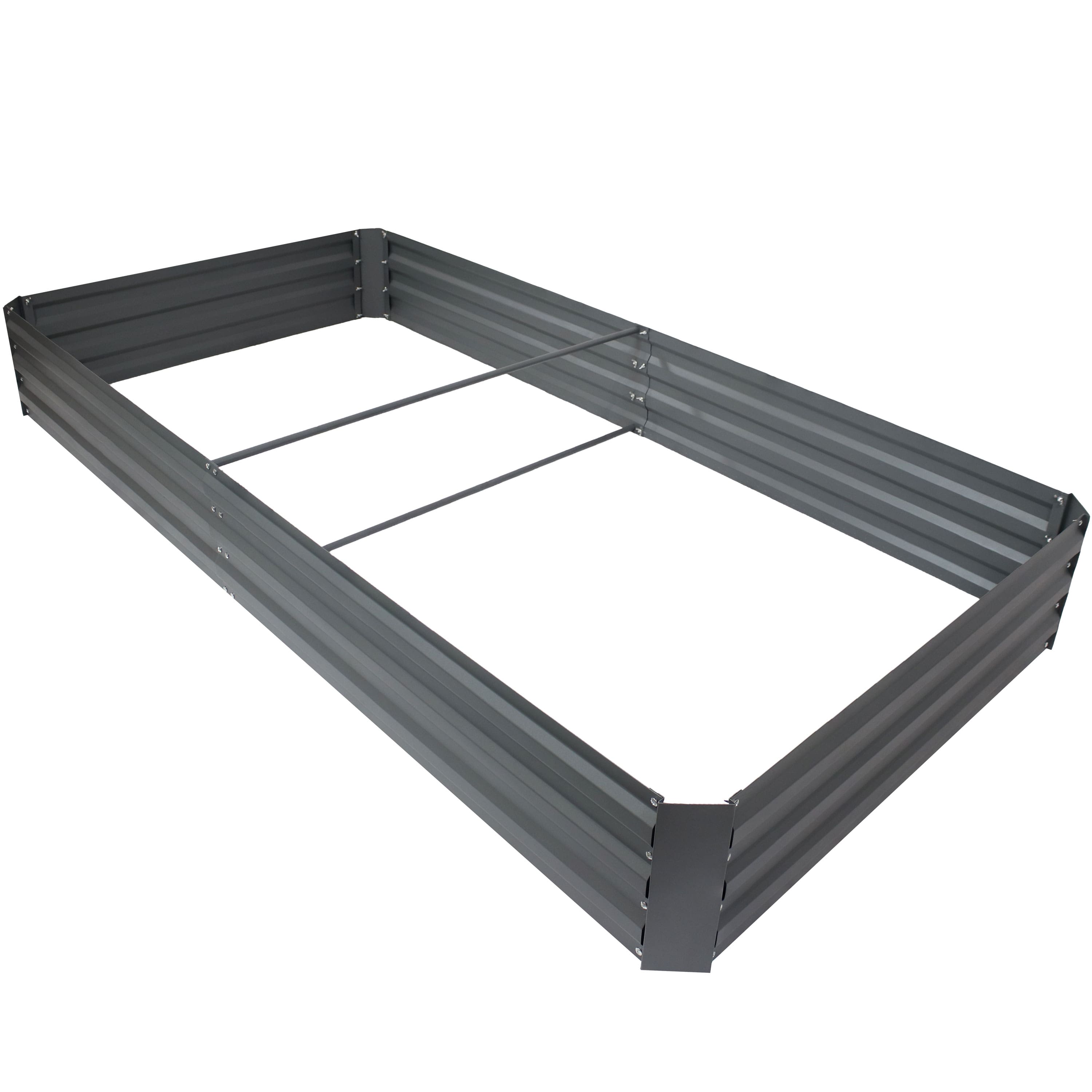 Sunnydaze - Galvanized Steel Rectangle Raised Garden Bed - 4' x 8' - Gray price history on PriceWatchPro