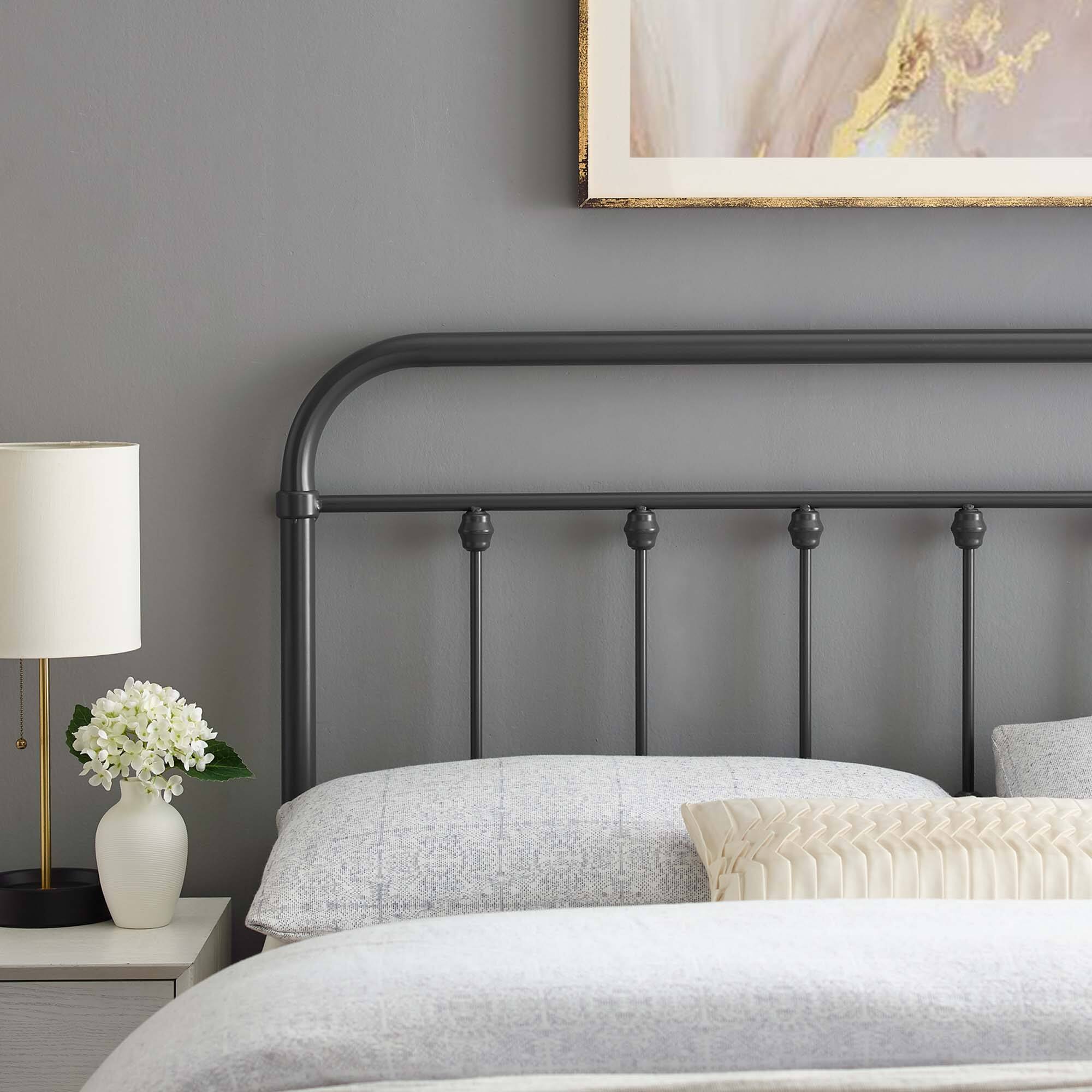Alt View 2. Modway - Sage Metal Twin Headboard by Modway - Gray.